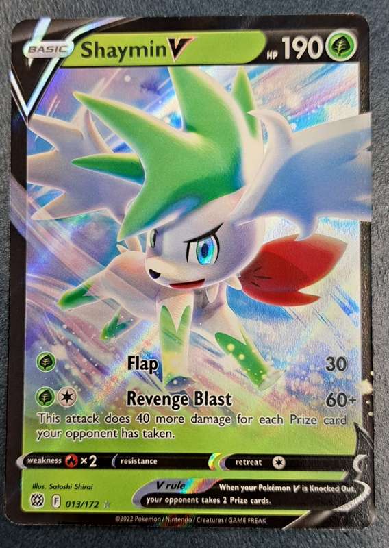 Pokemon Trading Cards - Shaymin V - 013/172 - Ultra Rare - Brilliant Stars (NM)