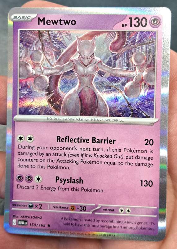 Pokemon Trading Cards -  Mewtwo - 150/165 - Holo Rare - 151 (NM)