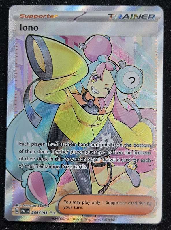 Pokemon Trading Cards - Iono - 254/193 - Full Art Secret Rare - Paldea Evolved NM