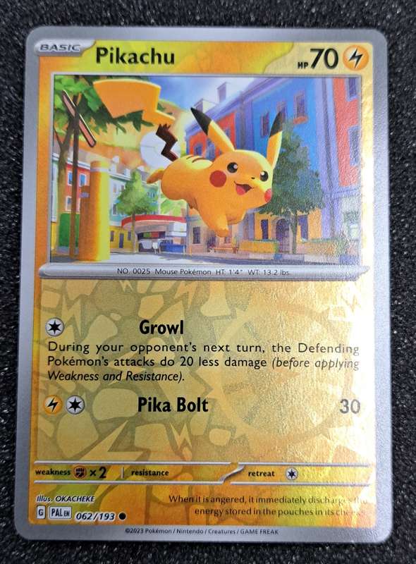 Pokemon Trading Cards - Pikachu - 062/193 - Reverse Holo - Paldea Evolved NM