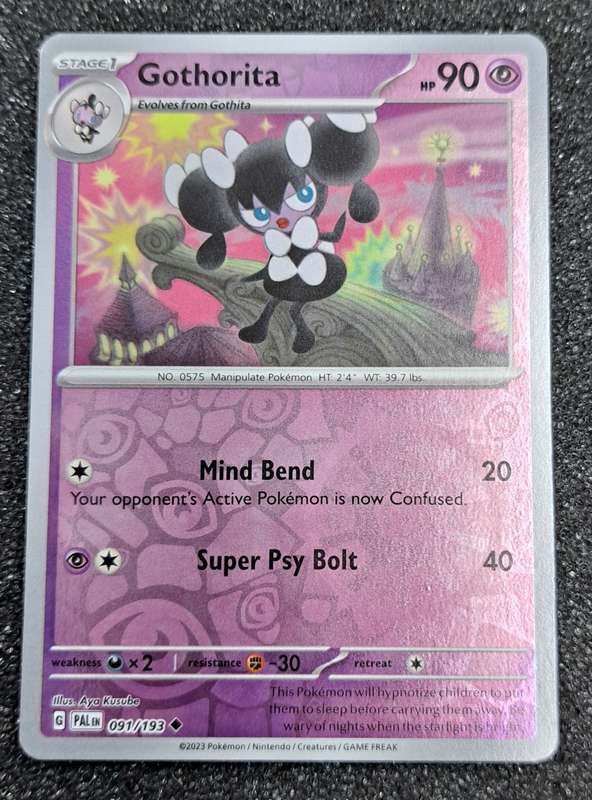 Pokemon Trading Cards - Gothorita - 091/193 - Reverse Holo - Paldea Evolved NM