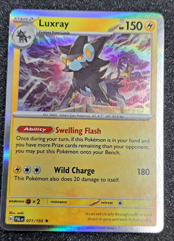 Pokemon Trading Cards - Luxray - 071/193 - Holo Rare - Paldea Evolved NM
