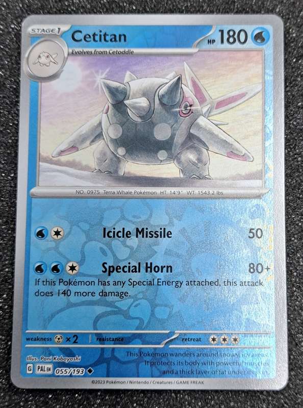Pokemon Trading Cards - Cetitan - 055/193 - Reverse Holo - Paldea Evolved NM