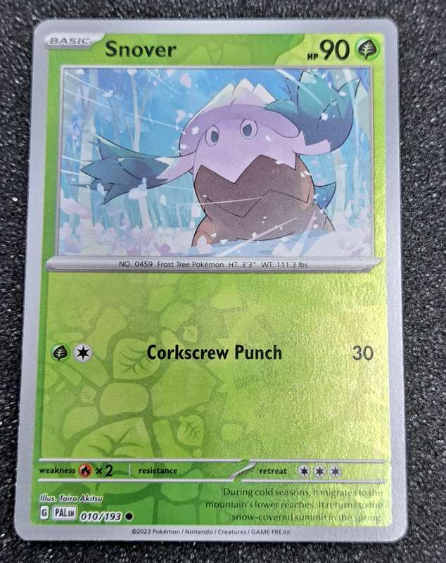 Pokemon Trading Cards - Snover - 010/193 - Reverse Holo - Paldea Evolved NM