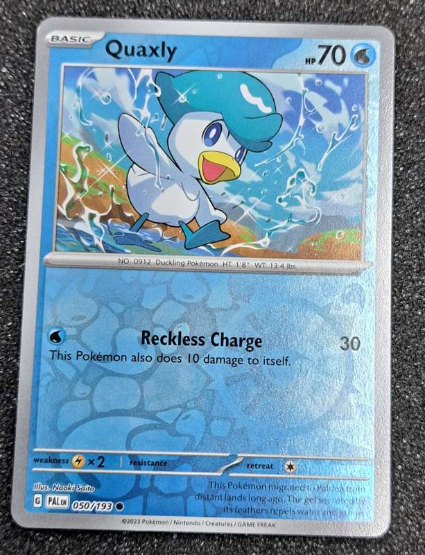 Pokemon Trading Cards - Quaxly - 050/193 - Reverse Holo - Paldea Evolved NM