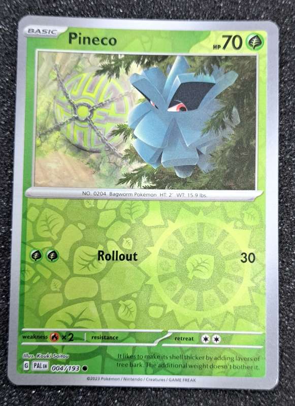 Pokemon Trading Cards - Pineco - 004/193 - Reverse Holo - Paldea Evolved NM