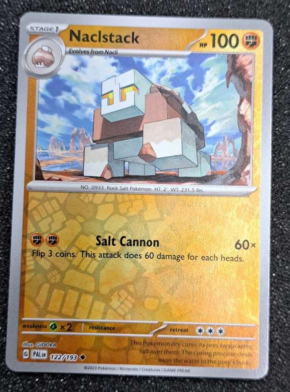 Pokemon Trading Cards - Naclstack - 122/193 - Reverse Holo - Paldea Evolved NM
