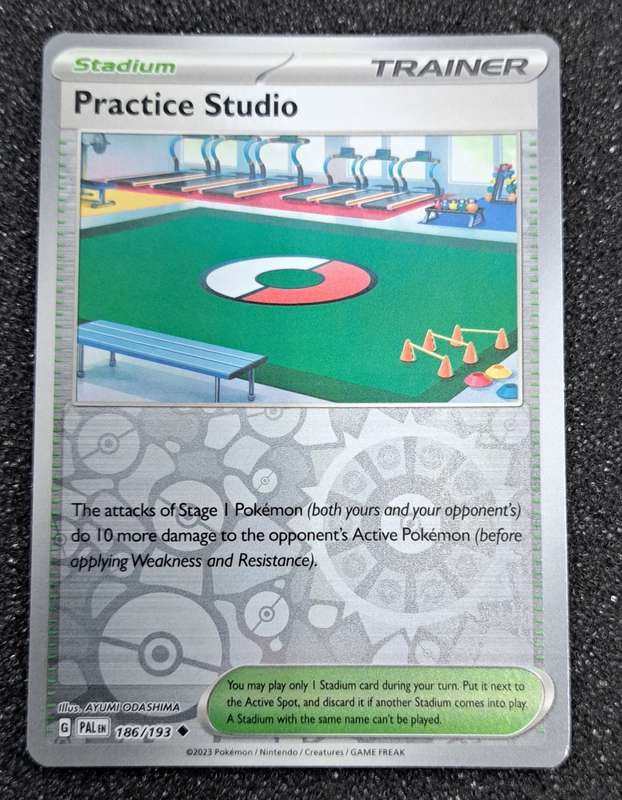 Pokemon Trading Cards - Practice Studio - 186/193 - Reverse Holo - Paldea Evolved NM