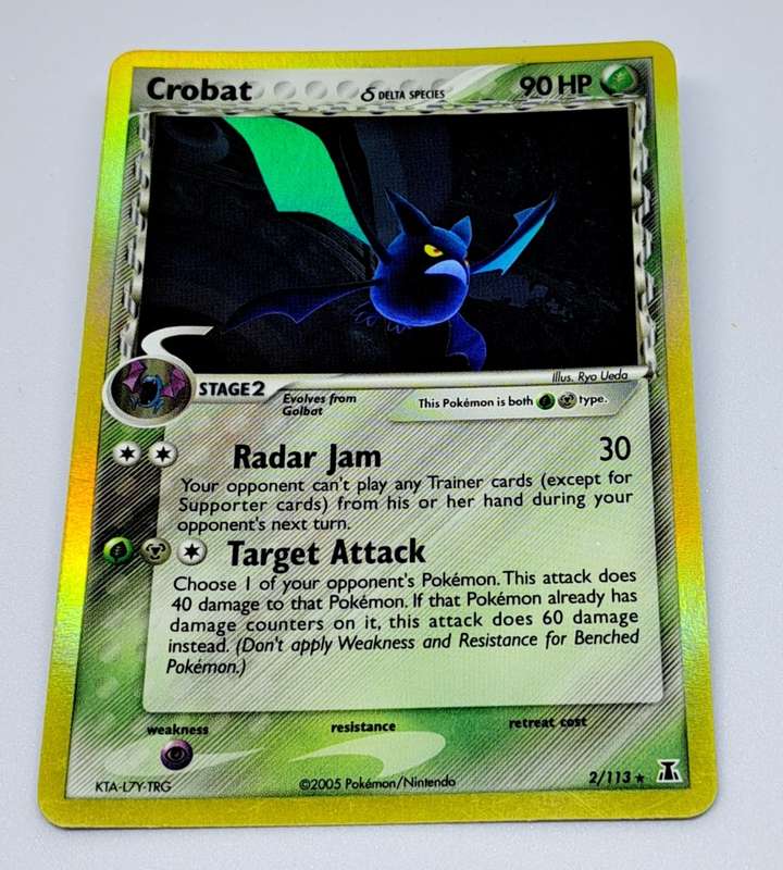 Pokemon Trading Cards - Crobat (Delta Species) - 2/113 - Holo Rare - Ex Delta Species Singles - NM