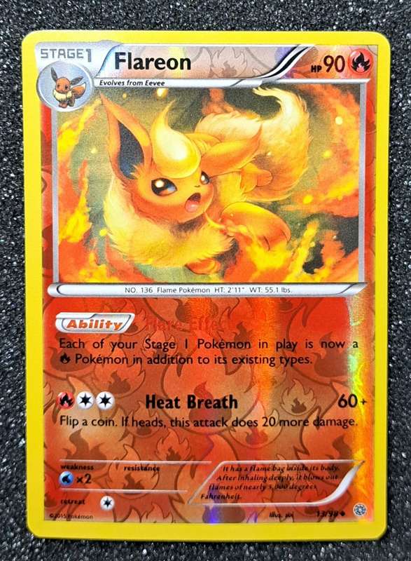 Pokemon Trading Cards -  Flareon - 13/98 - Reverse Holo XY: Ancient Origins - NM