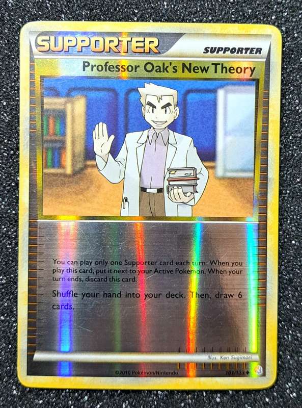 Pokemon Trading Cards -  Professor Oak`s New Theory - 101/123 - Reverse Holo - Heart Gold SS - LP