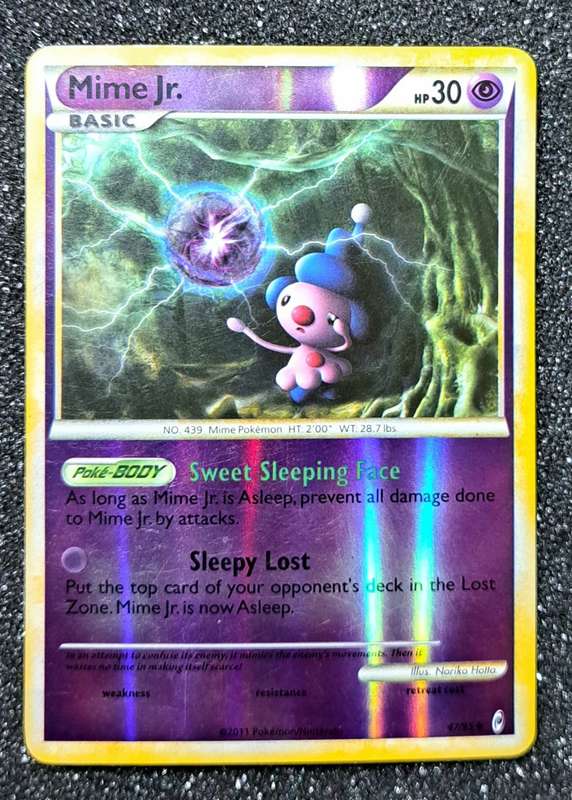 Pokemon Trading Cards -  Mime Jr. - 47/95 - Reverse Holo - Call of Legends  - LP