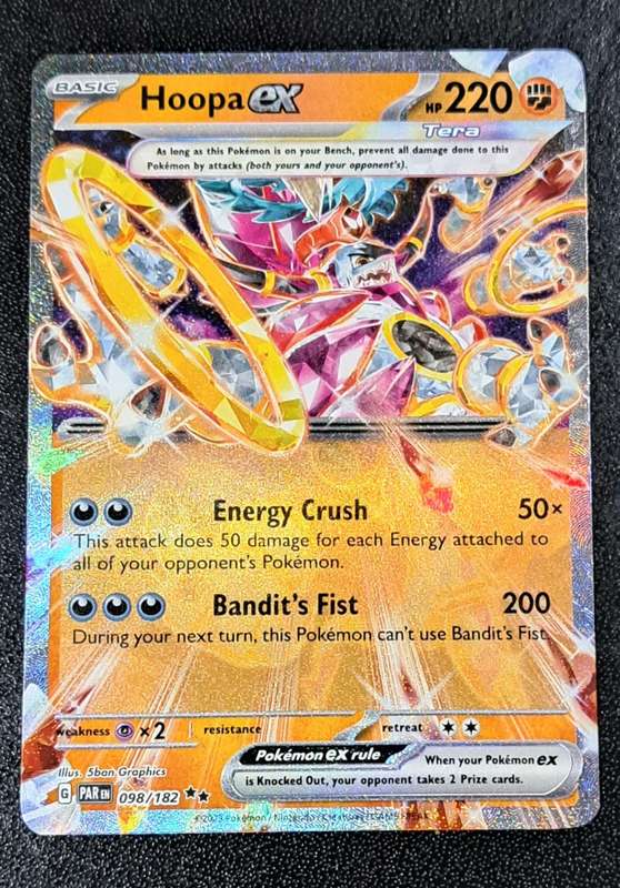 Pokemon Trading Cards - Hoopa ex - 098/182 - Ultra Rare - Paradox Rift - NM