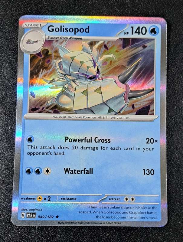 Pokemon Trading Cards - Golisopod - 049/182 - Holo Rare - Paradox Rift - NM