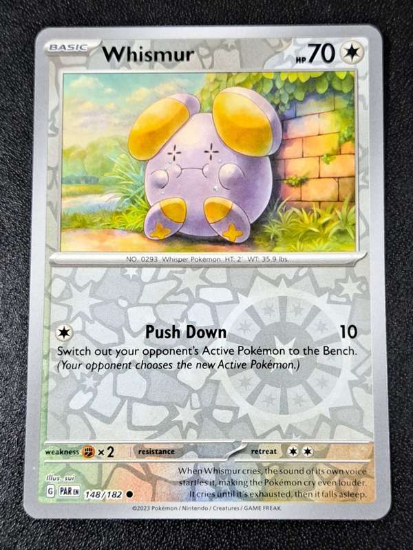 Pokemon Trading Cards - Whismur - 148/182 - Reverse Holo - Paradox Rift - NM
