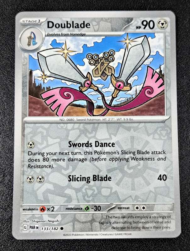 Pokemon Trading Cards - Doublade - 133/182 - Reverse Holo - Paradox Rift - NM