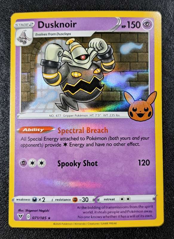 Pokemon Trading Cards - Dusknoir - 071/185 - Holo Rare - Trick or Trade 2023 - NM