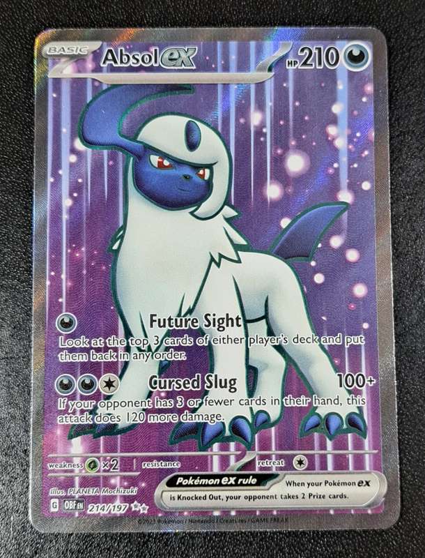 Pokemon Trading Cards - Absol ex - 214/197 - Full Art Secret Rare - Obsidian Flames - NM