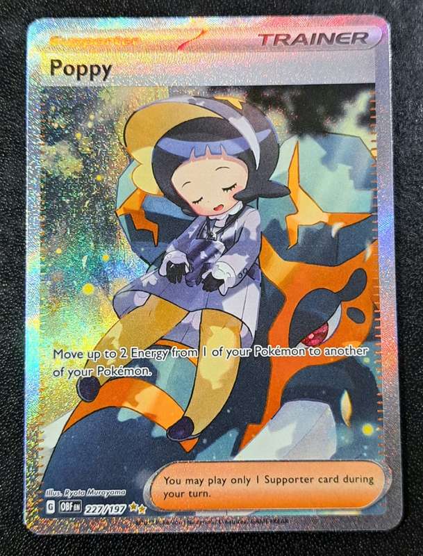 Pokemon Trading Cards - Poppy - 227/197 - Special Illustration Rare - Obsidian Flames - NM