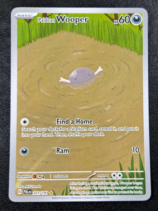 Pokemon Trading Cards - Paldean Wooper - 221/193 - Illustration Rare - Paldea Evolved NM