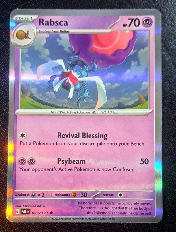 Pokemon Trading Cards - Rabsca - 099/193 - Holo Rare - Paldea Evolved NM