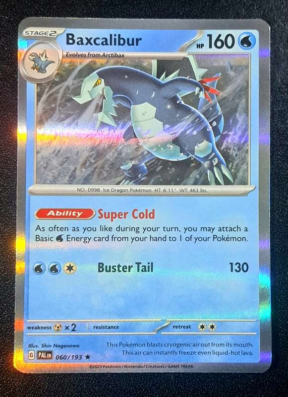Pokemon Trading Cards - Baxcalibur - 060/193 - Holo Rare - Paldea Evolved NM