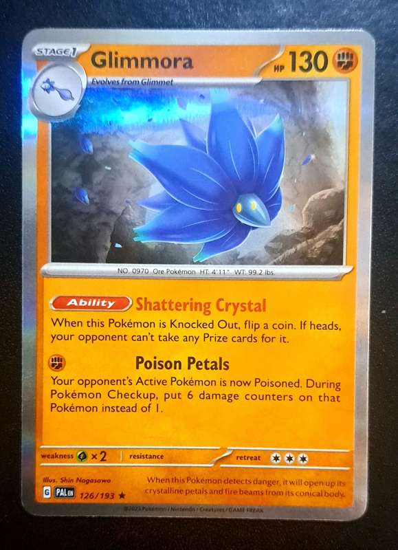 Pokemon Trading Cards - Glimmora - 126/193 - Holo Rare - Paldea Evolved NM
