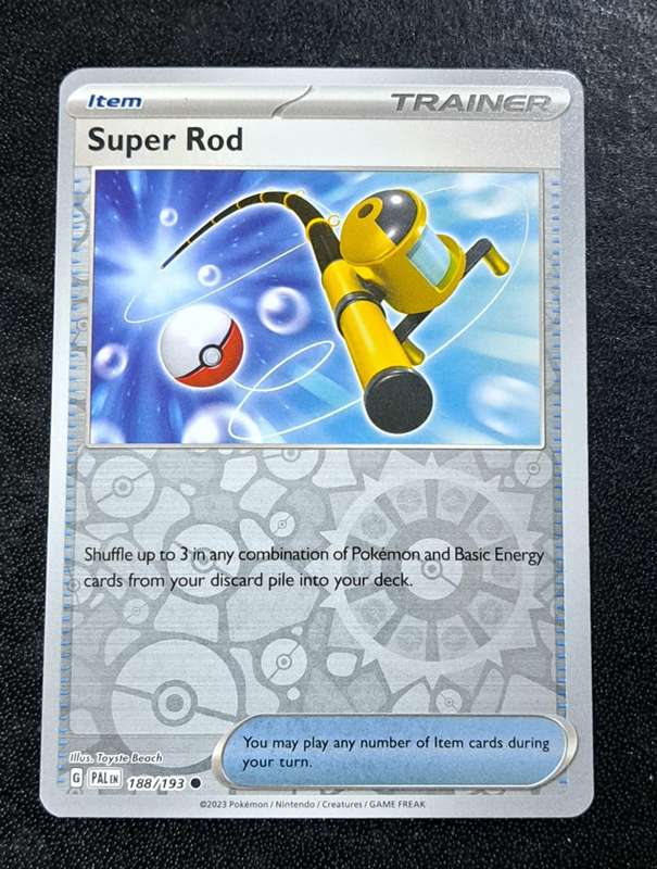 Pokemon Trading Cards - Super Rod - 188/193 - Reverse Holo - Paldea Evolved NM