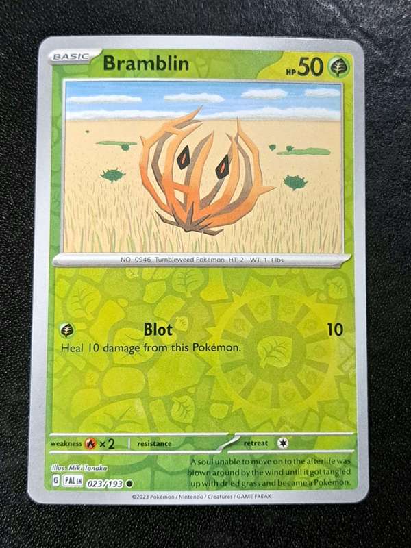 Pokemon Trading Cards - Bramblin - 023/193 - Reverse Holo - Paldea Evolved NM