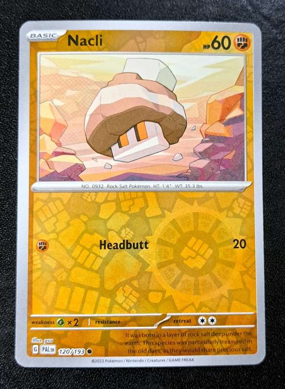 Pokemon Trading Cards - Nacli - 120/193 - Reverse Holo - Paldea Evolved NM