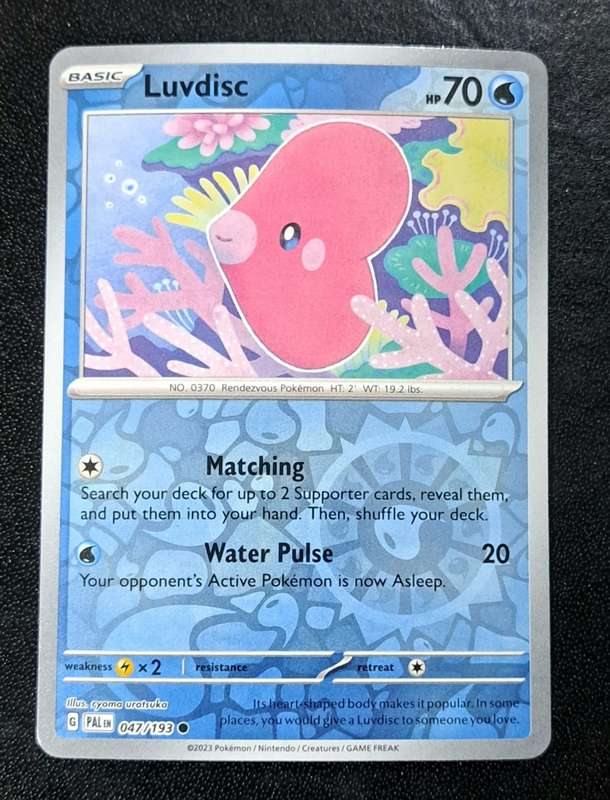 Pokemon Trading Cards - Luvdisc - 047/193 - Reverse Holo - Paldea Evolved NM