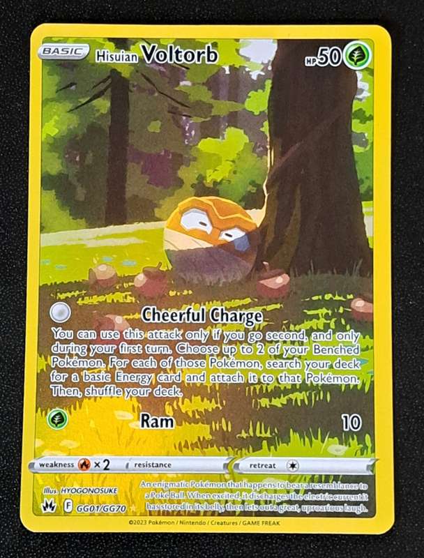 Pokemon Trading Cards - Hisuian Voltorb - GG01/GG70 - Holo Rare - Crown Zenith NM