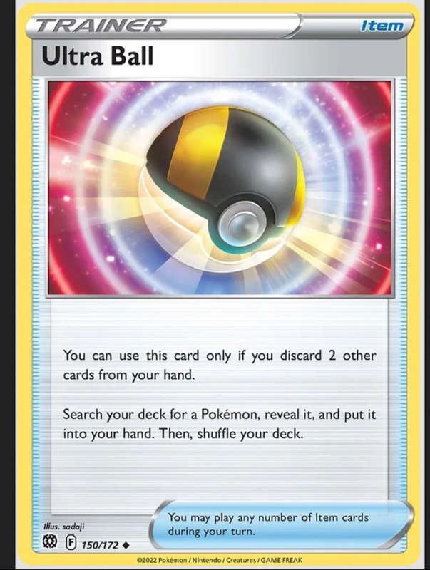 Pokemon Trading Cards - Ultra Ball - 150/172 - Brilliant Stars - NM