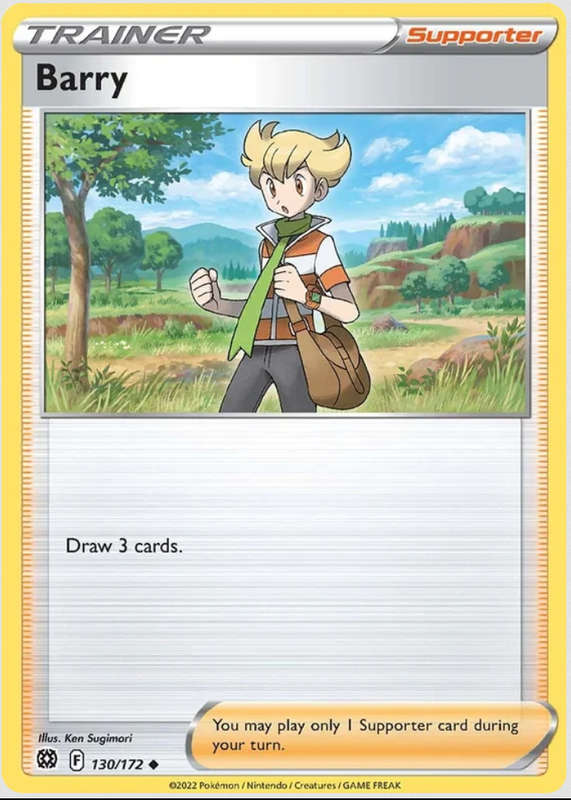Pokemon Trading Cards - Barry - 130/172 - Brilliant Stars - NM
