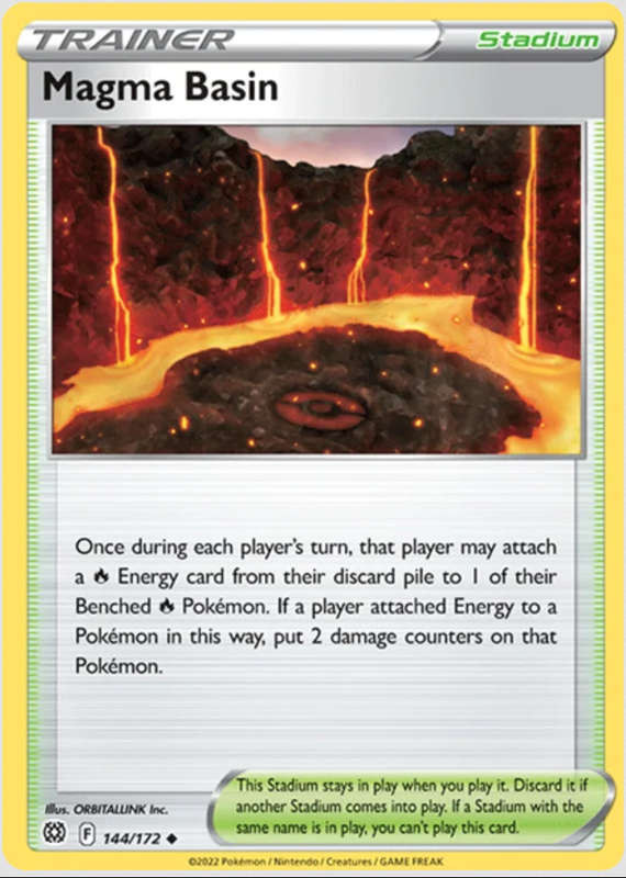Pokemon Trading Cards - Magma Basin - 144/172 - Brilliant Stars - NM