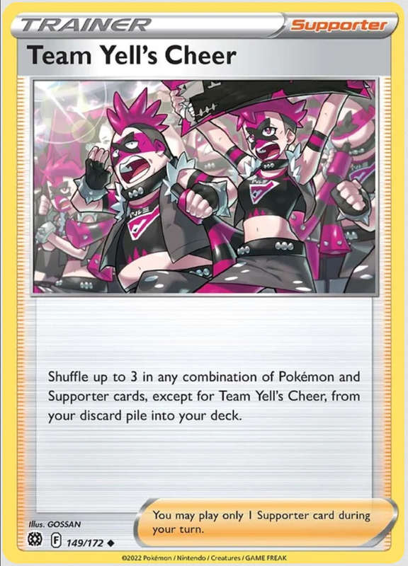 Pokemon Trading Cards - Team Yell`s Cheer - 149/172 - Brilliant Stars - NM