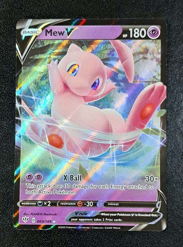 Pokemon Trading Cards - Mew V - 069/189 - Ultra Rare - Darkness Ablaze  - NM