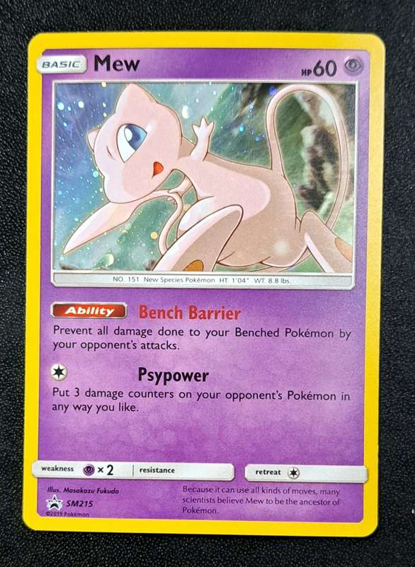 Pokemon Trading Cards - Mew - SM215 - Cosmos Holo Promo  - NM