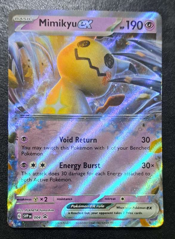 Pokemon Trading Cards -  Mimikyu ex - SVP004 - Promo - Pokemon Scarlet & Violet Promos - NM