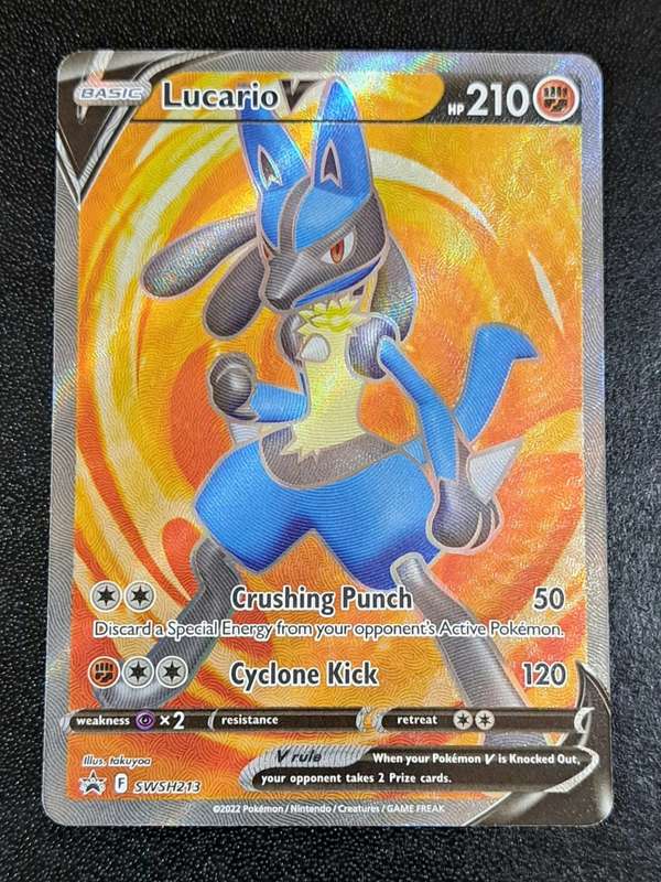 Pokemon Trading Cards - Lucario V - SWSH213 - Full Art Promo - Pokemon Promos - (NM)