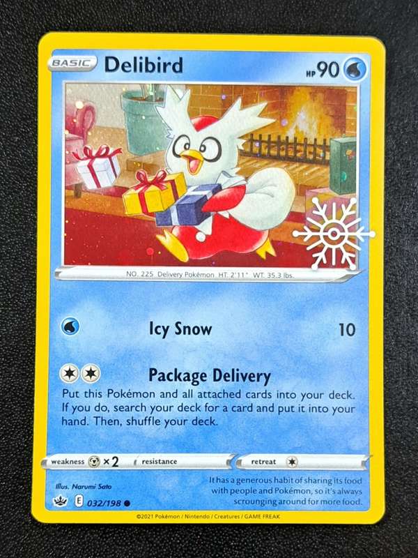 Pokemon Trading Cards - Delibird - 032/198 - Advent Calendar Holo Promo - 2022 Advent Calendar (NM)