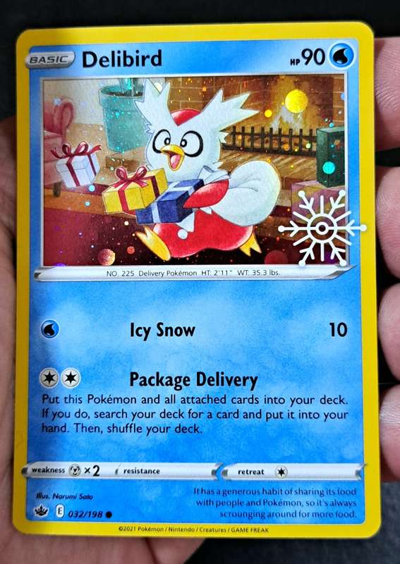 Pokemon Trading Cards - Delibird - 032/198 - Advent Calendar Holo Promo - 2022 Advent Calendar (NM)