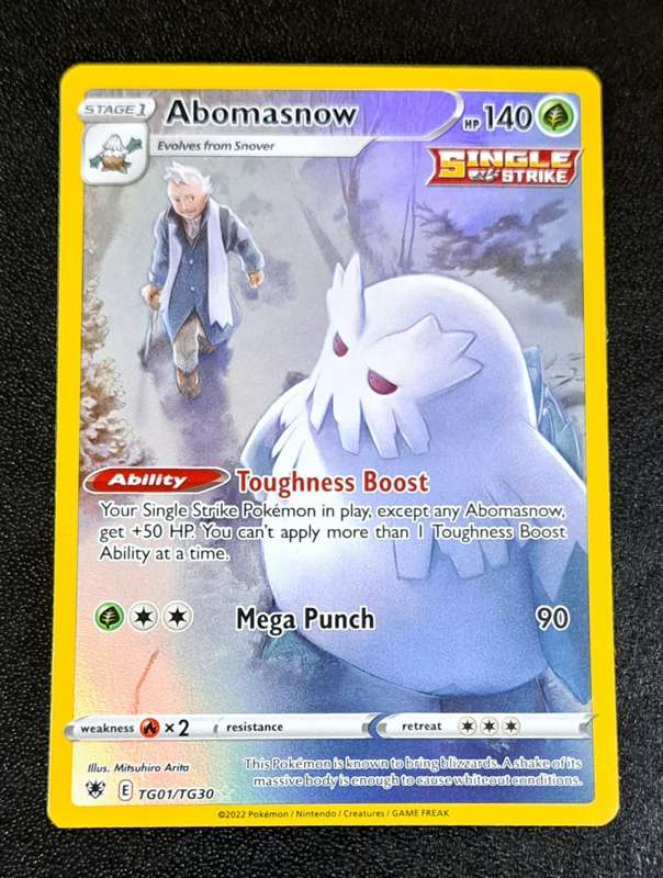 Pokemon Trading Cards - Abomasnow - TG01/TG30 - Holo Rare - Astral Radiance - (NM)