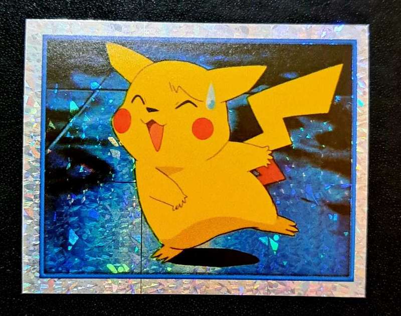 2000 Merlin Series 2 - Pokemon -  Pikachu #15 - Prism Foil - Sticker Card - NM