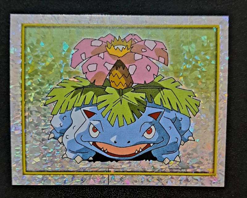 2000 Merlin Series 2 - Pokemon - Venusaur #1 - Prism Foil - Sticker Card - NM
