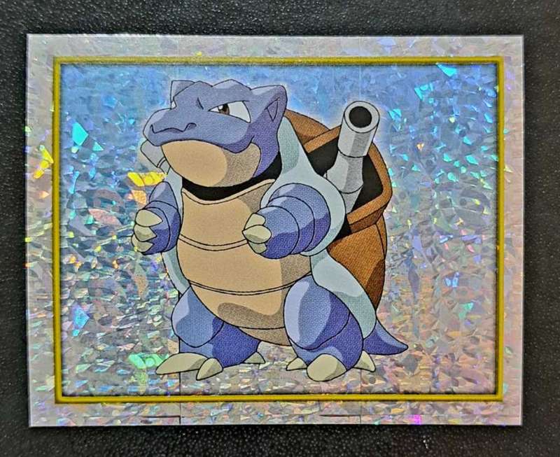 2000 Merlin Series 2 - Pokemon - Blastoise #127 - Prism Foil - Sticker Card - NM