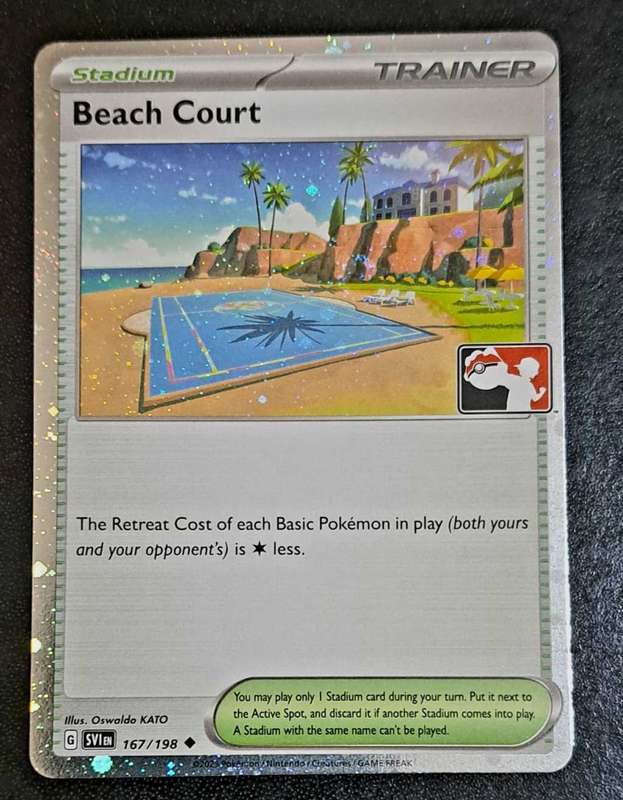Pokemon Trading Cards - Beach Court - 167/198 - Cosmos Holo - Prize Pack Series - NM