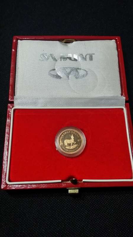 1992 Krugerrand Proof 1/10 Oz 22 Karat (Capsule and SA Mint Box)