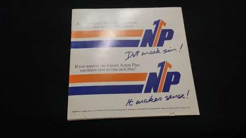 1987 National Party (NP) 33 1/3 RPM Vinyl