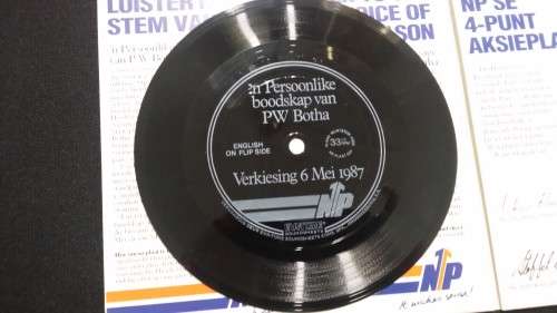 1987 National Party (NP) 33 1/3 RPM Vinyl